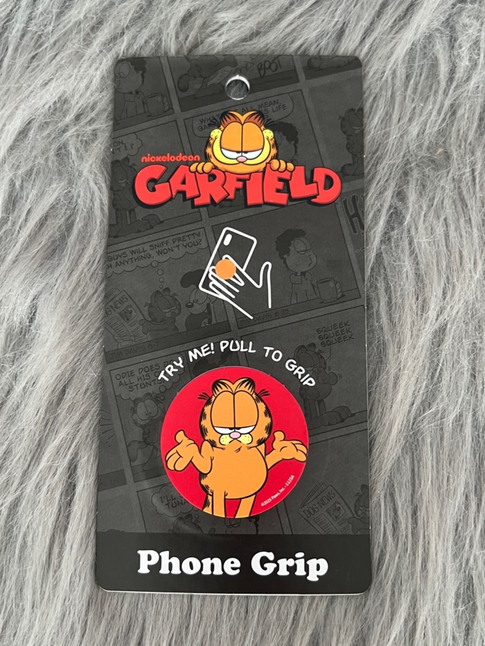Garfield Orange & Red Phone Grip Pop Socket NWT